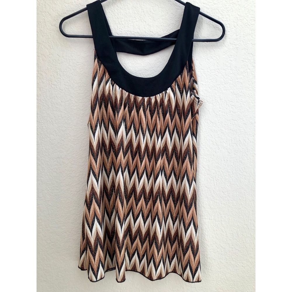A. Byer Sparkly Black & Brown Tank Top Size Medium